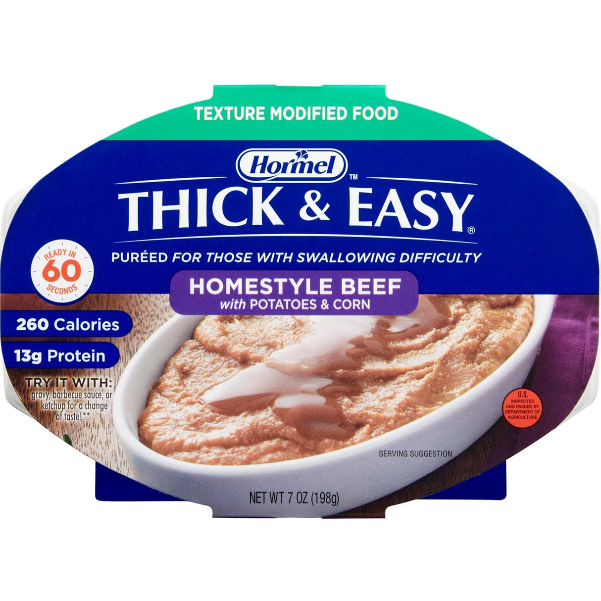 Hormel Thick & Easy Purees, Homestyle Beef, Case/7