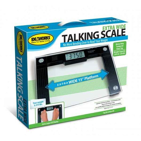 Ideaworks Extra Wide Talking Bathroom Scale