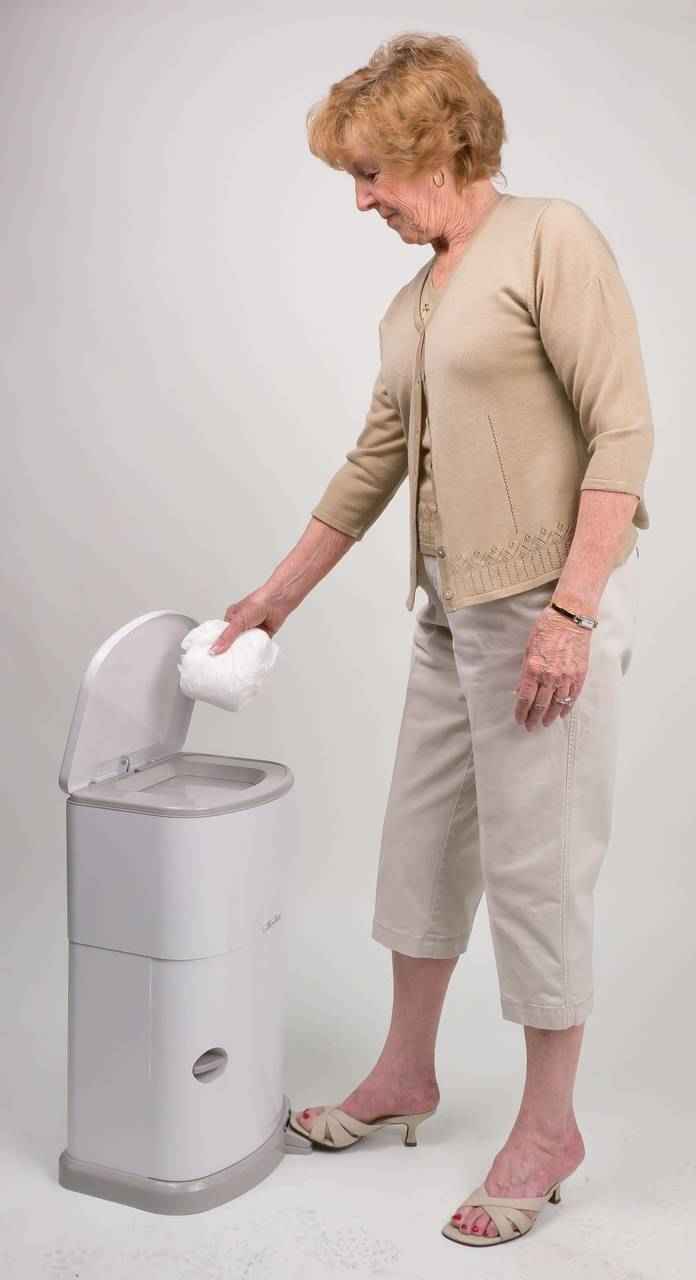 Janibell Akord Adult Diaper Disposal System, 11GA Capacity, White