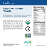 Kate Farms Nutrition Shake, Vanilla, Case/12