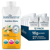 Kate Farms Nutrition Shake, Vanilla, Case/12