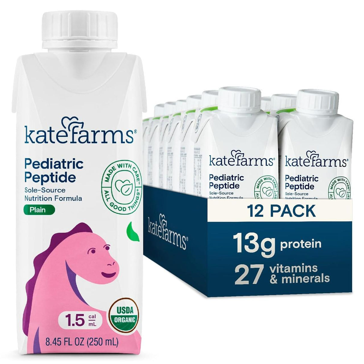 Kate Farms Pediatric Peptide 1.5, Plain, CS/12