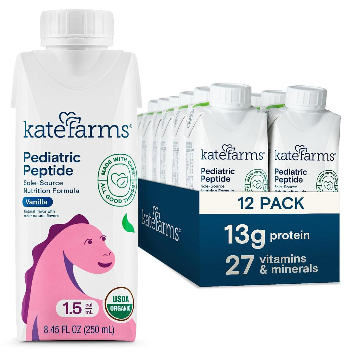 Kate Farms Pediatric Peptide 1.5, Vanilla, CS/12