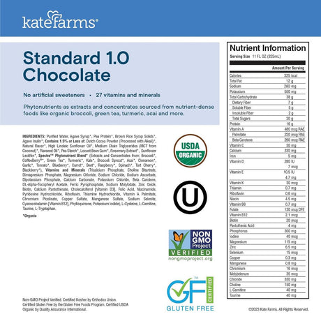 Kate Farms Standard Formula 1.0, Chocolate