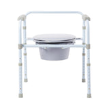 McKesson 3 in 1 Folding Bedside Commode, 350 lb Capacity