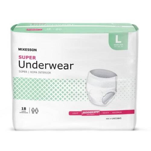 McKesson Adult Pull Up Underwear, Super