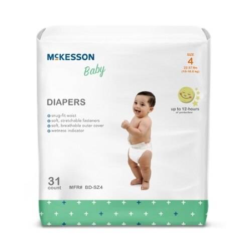 McKesson Baby Diapers, Size 4