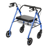 McKesson Bariatric 4 Wheel Rollator, Blue