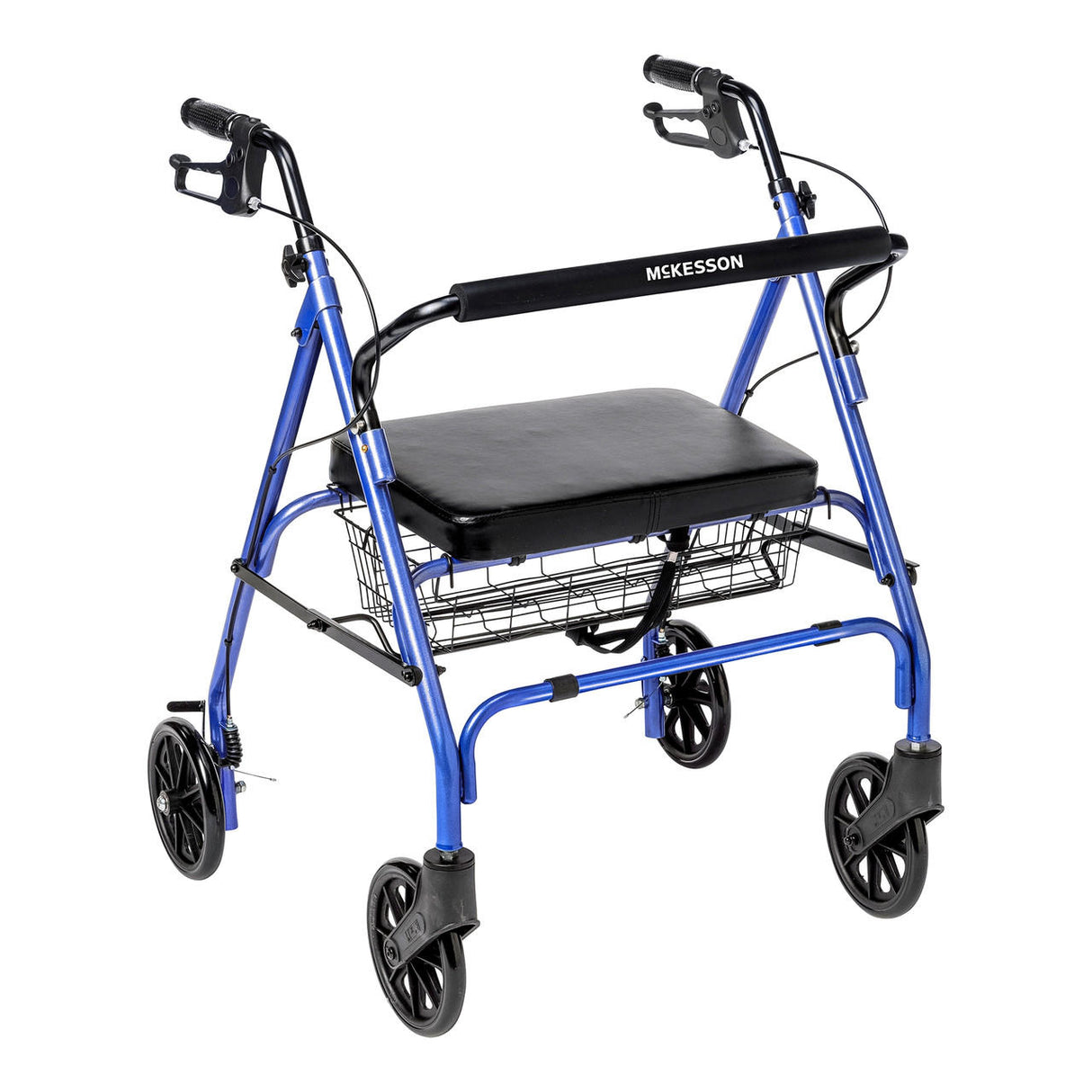 McKesson Bariatric 4 Wheel Rollator, Blue