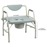 McKesson Bariatric Commode Chair, Steel Frame