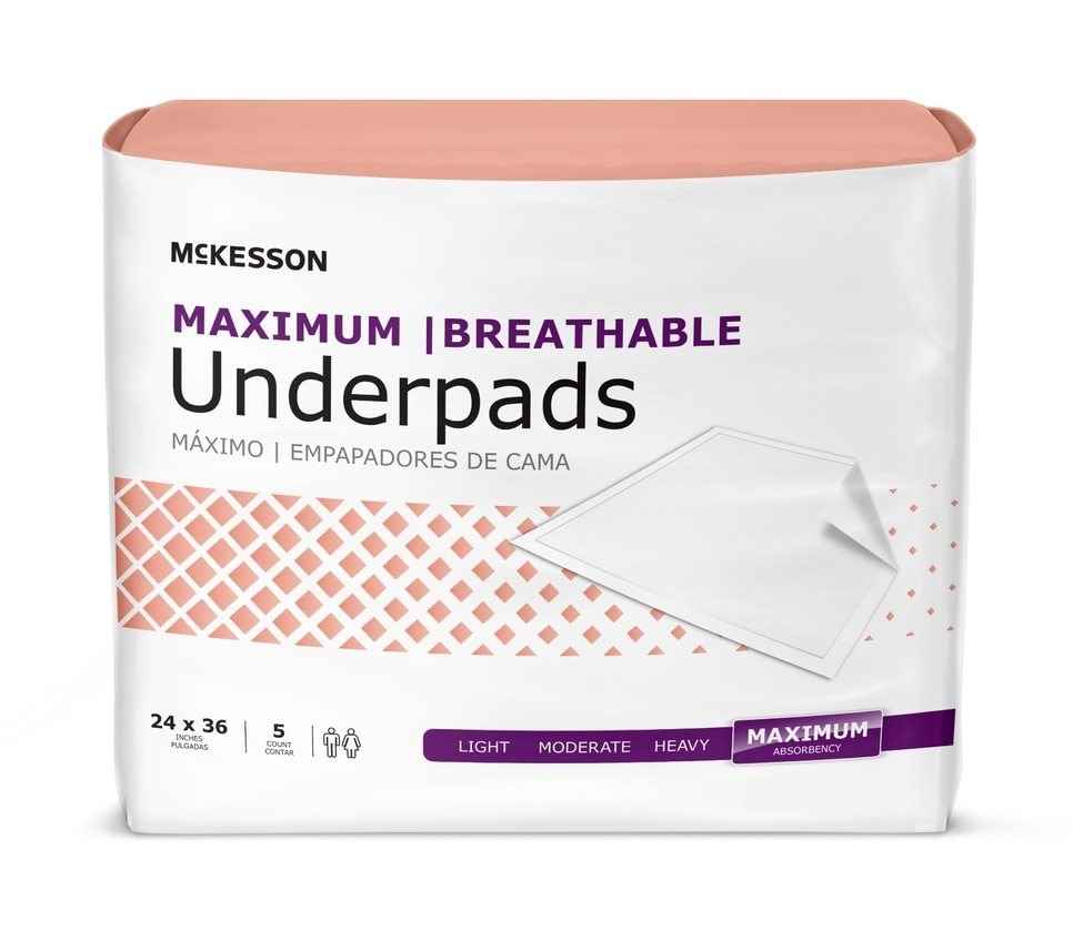 McKesson Breathable Underpads, Maximum