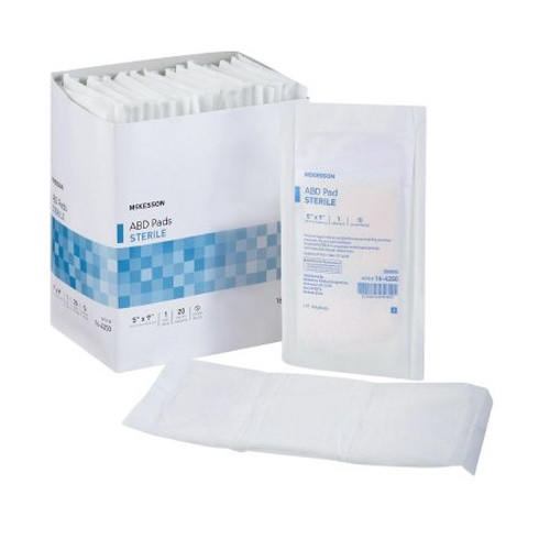 McKesson Combine ABD Abdominal Pad, Nonwoven Cellulose, Sterile