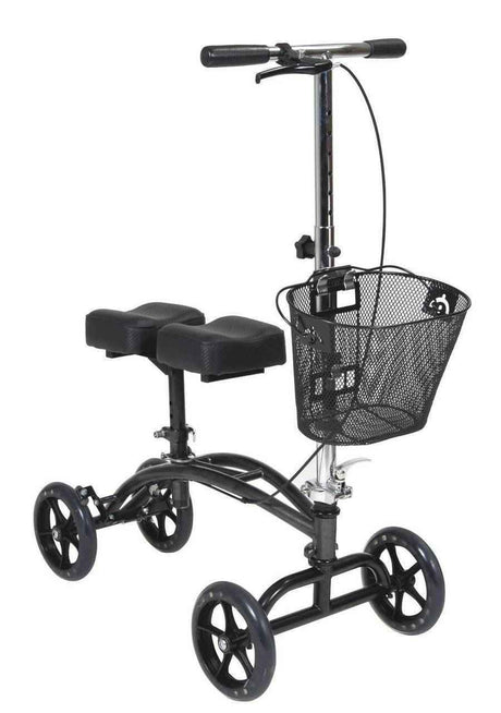 McKesson Dual Pad Steerable Knee Walker with Basket