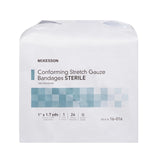 McKesson Gauze Conforming Bandage, 1 in x 1.7 yds Roll, Sterile