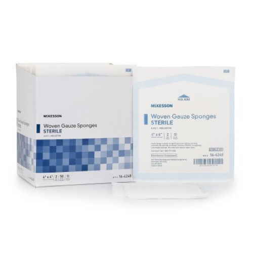 McKesson Gauze Sponge, 8-Ply, 4x4 Inch Square, Sterile