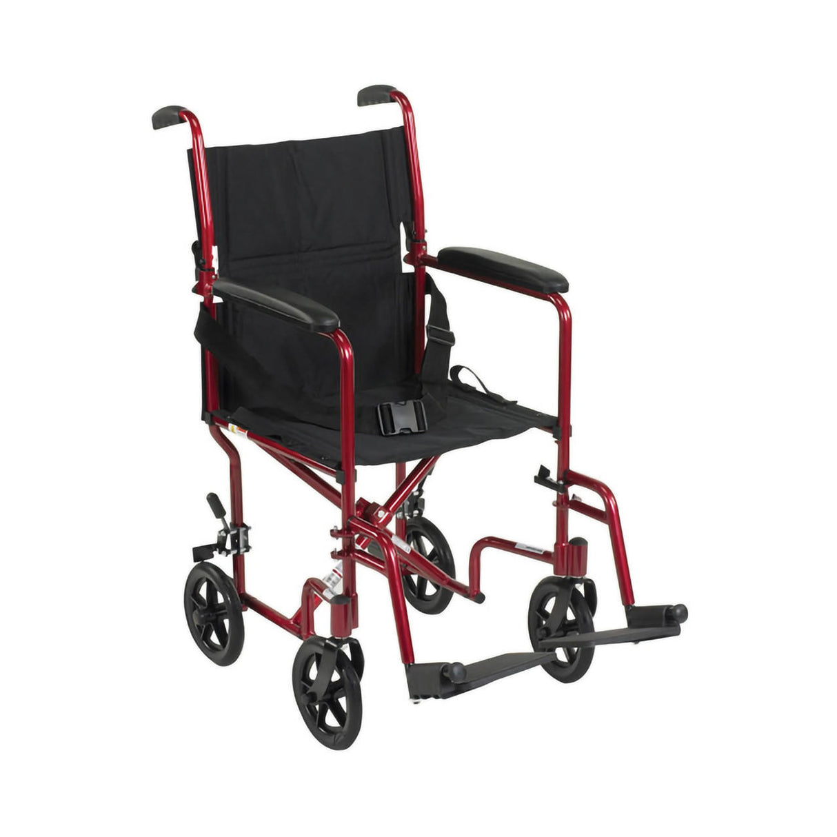 McKesson Lightweight Red Aluminum Transport Chair