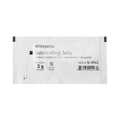 McKesson Lubricating Jelly, 3 Gram Individual Packets