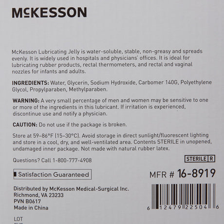 McKesson Lubricating Jelly, 4 Oz Flip Top Tube