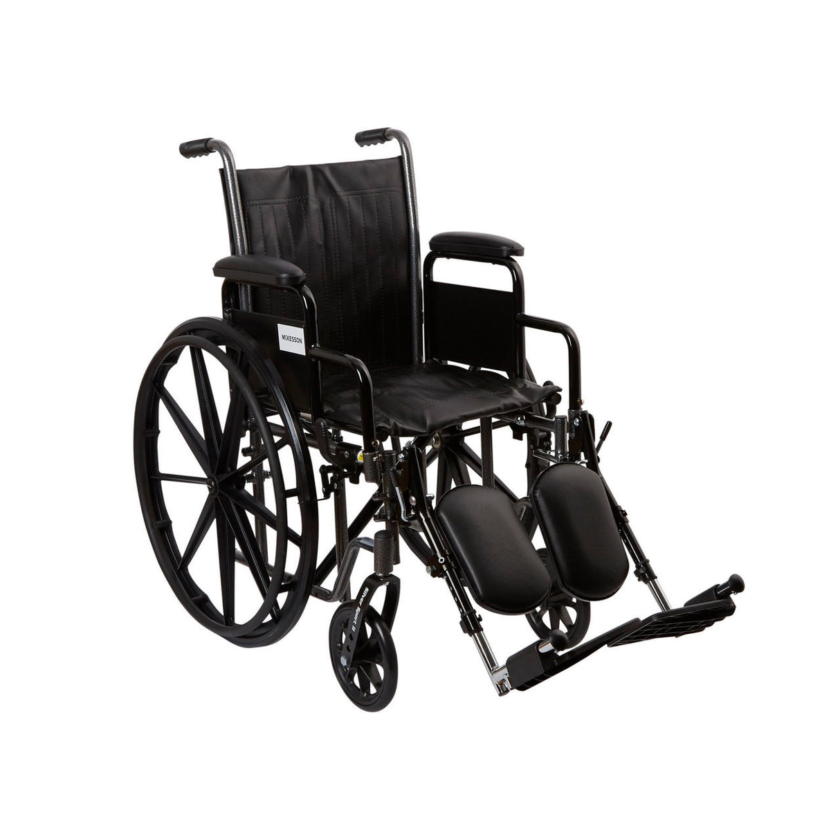 McKesson Standard 16" Wheelchair with Swing Away Elevating Footrests and Detachable Desk Arms