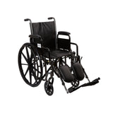 McKesson Standard 16" Wheelchair with Swing Away Elevating Footrests and Detachable Desk Arms