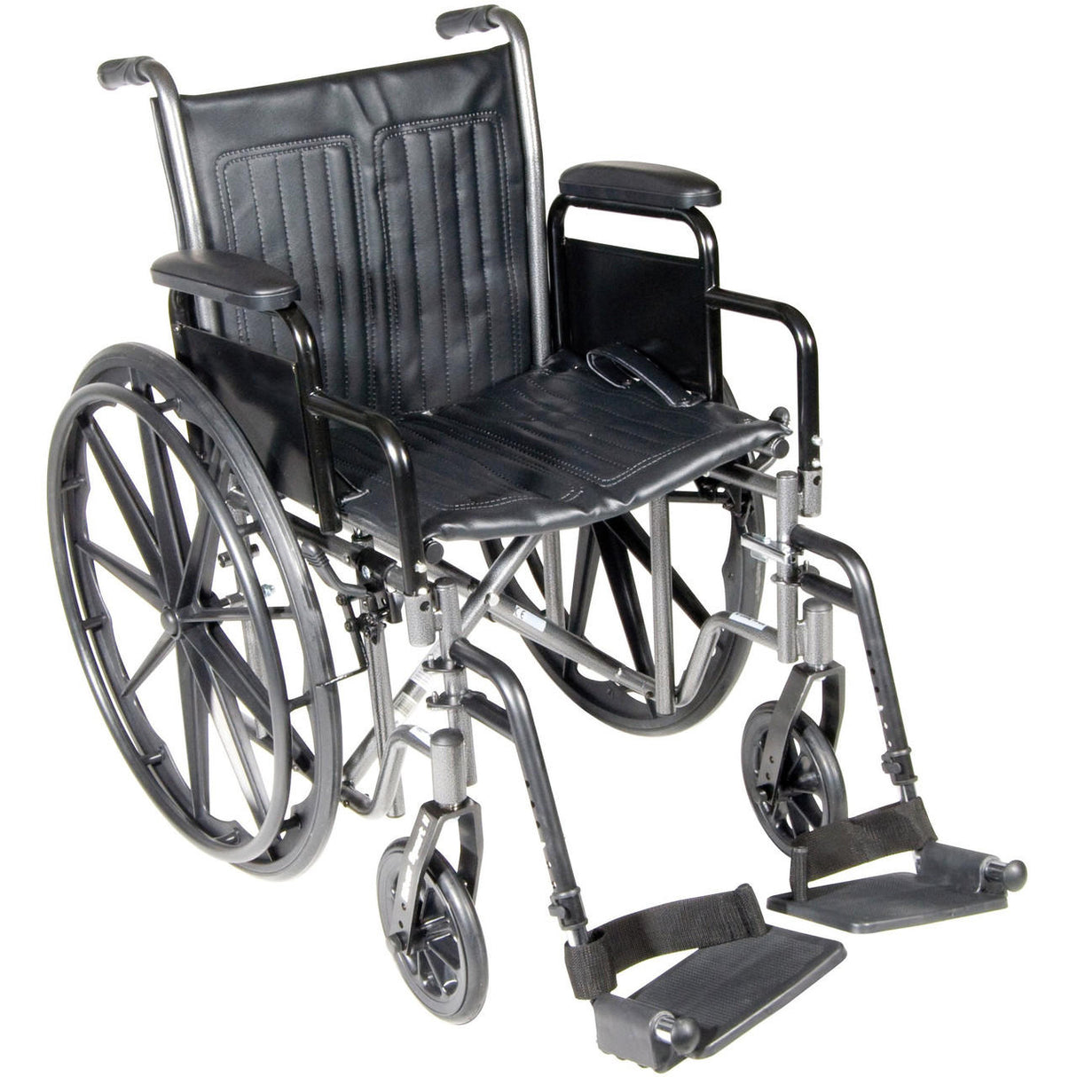 McKesson Standard 18" Wheelchair with Swing Away Footrests and Detachable Desk Arms