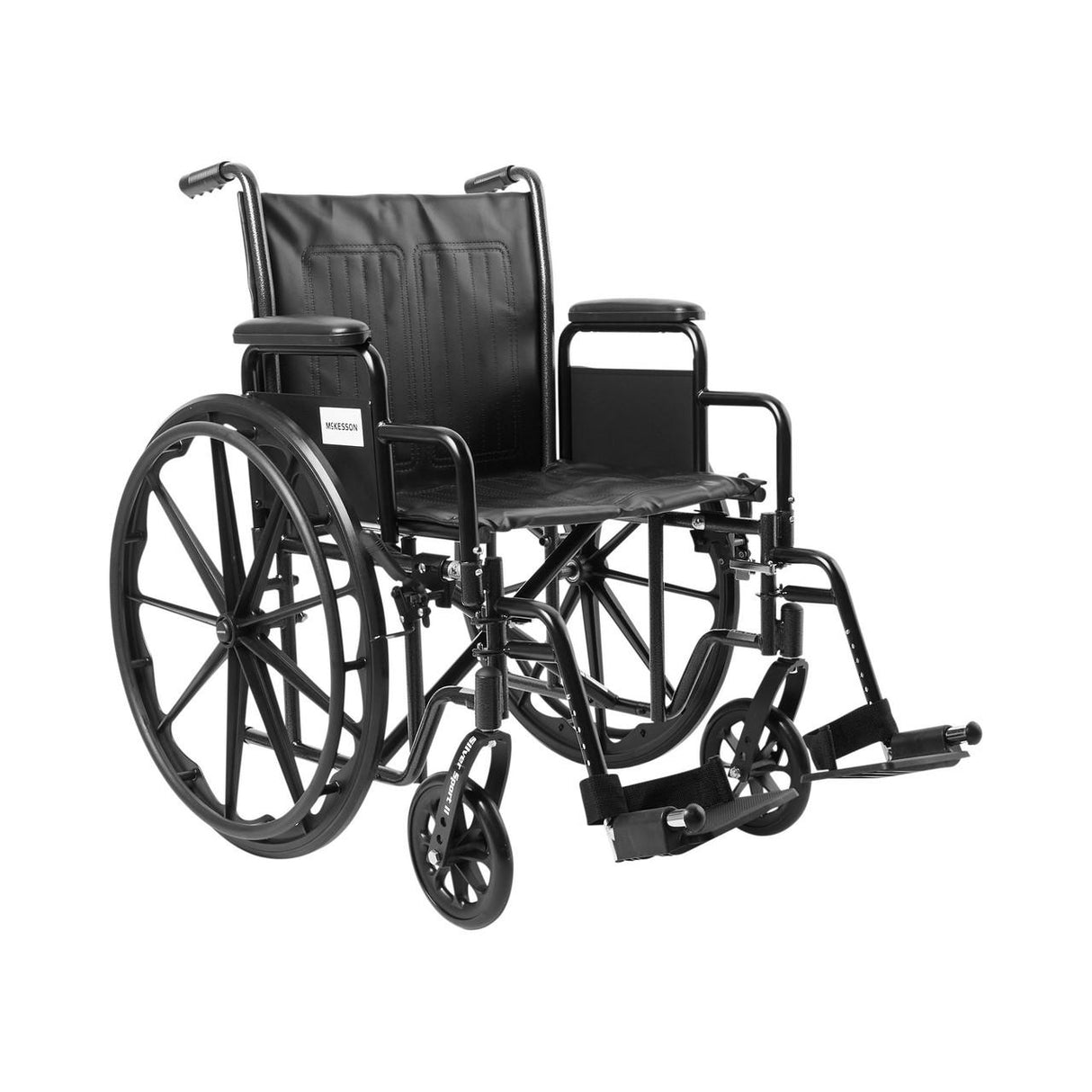 McKesson Standard 20" Wheelchair with Swing away Footrests and Detachable Desk Arms