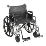 McKesson Standard 22" Wheelchair with Swing away Footrests and Detachable Desk Arms