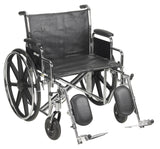 McKesson Standard 24" Wheelchair with Elevated Footrests and Detachable Desk Arms