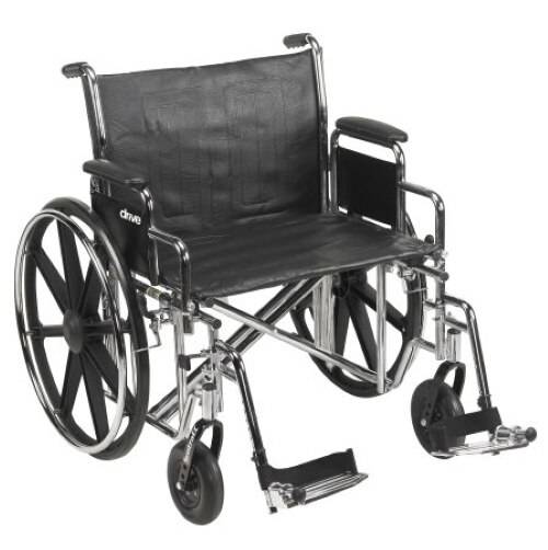 McKesson Standard 24" Wheelchair with Swing away Footrests and Detachable Desk Arms