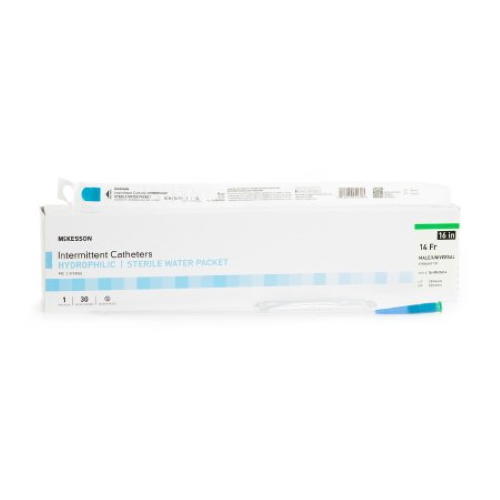 McKesson Straight Tip PVC Hydrophilic Coated Catheter, Unisex