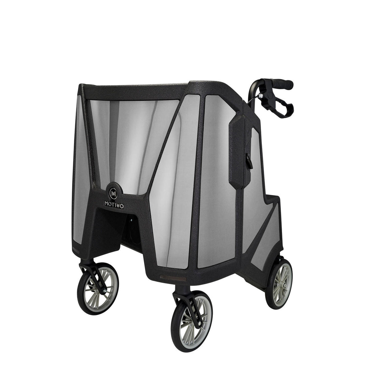 Motivo Tour Rolling Walker with Seat, Backrest, Storage - Upright Rollator, 300 lbs