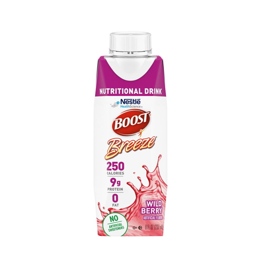 Nestle Boost Breeze, Wild Berry, 8 oz carton, CS/24