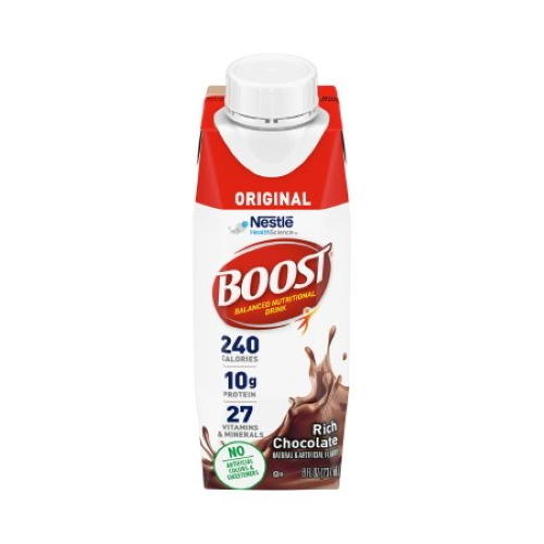 Nestle Boost Original Nutritional Drink, Rich Chocolate, 8 oz carton, CS/24