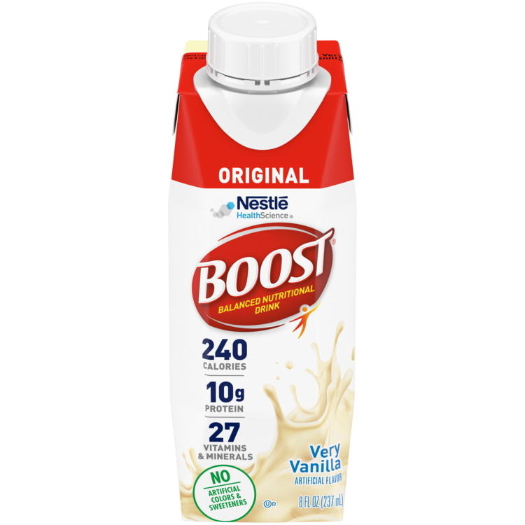 Nestle Boost Original Nutritional Drink, Very Vanilla, 8 oz carton, CS/24