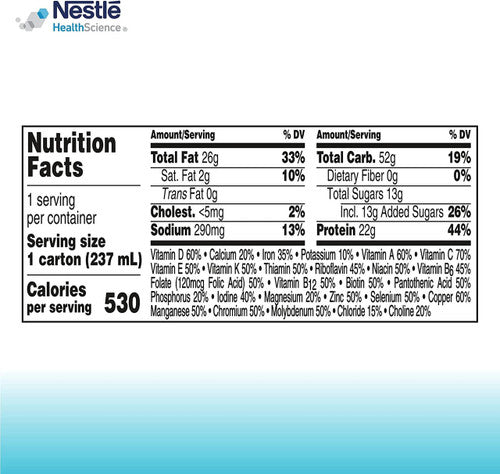 Nestle Boost Very High Calorie (VHC), Chocolate, 8 oz Carton, Case/24