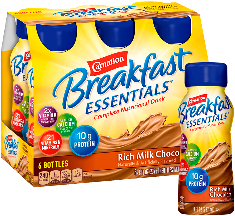 Nestle Carnation Breakfast Essentials, 8 oz Bottle