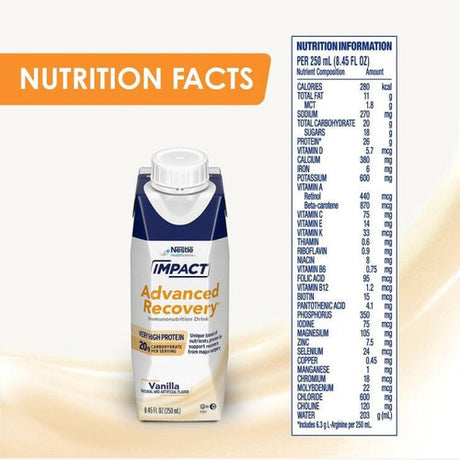 Nestle Impact Advanced Recovery Immunonutrition Drink, Vanilla, CS/10