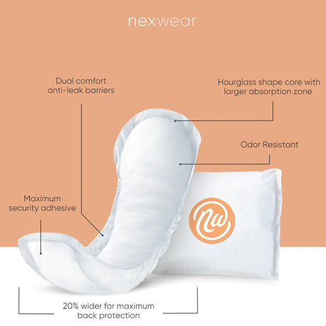 Nexwear Incontinence Pads, Moderate