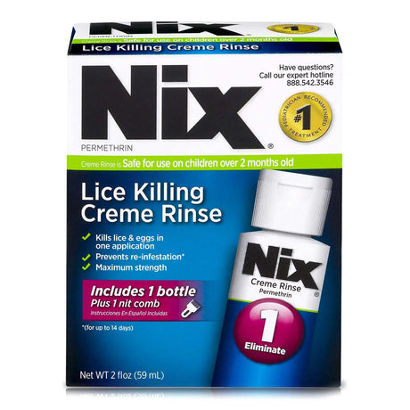 NIX Lice Killing Creme Rinse, 2 oz Bottle