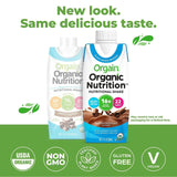 Orgain Organic Vegan Plant Based Nutritional Shake, Chocolate, CS/12