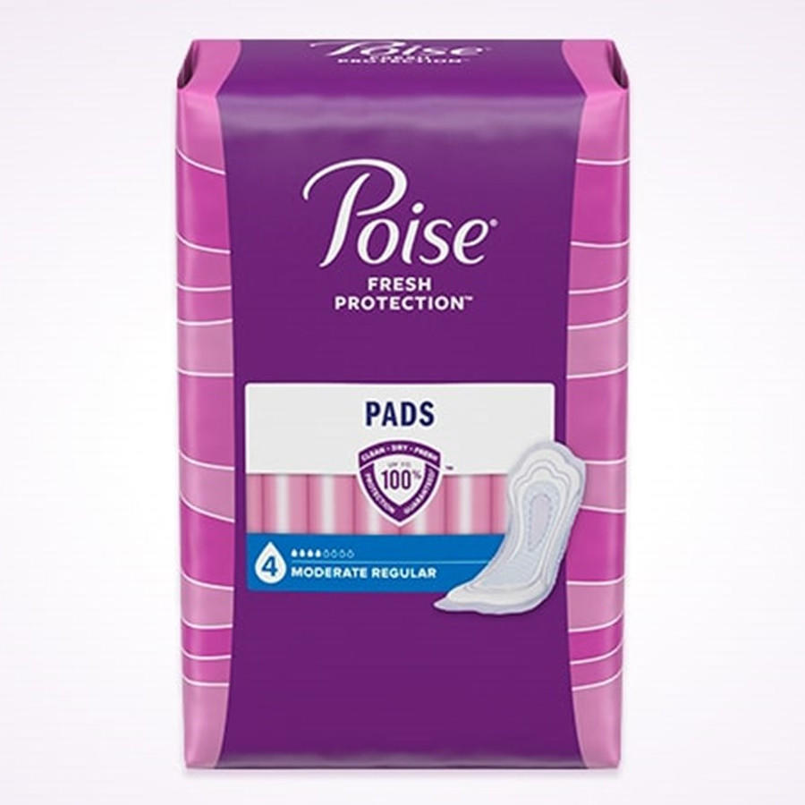 Poise Incontinence Pads, 4 Drops Moderate Absorbency