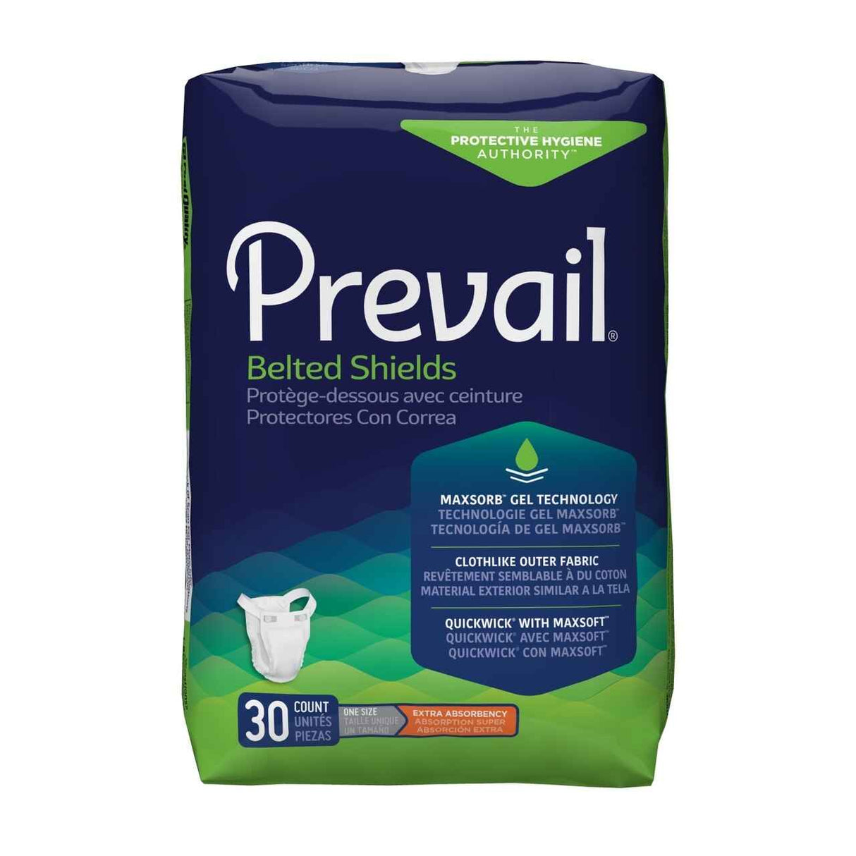 Prevail Extra Absorbency Belted Shields