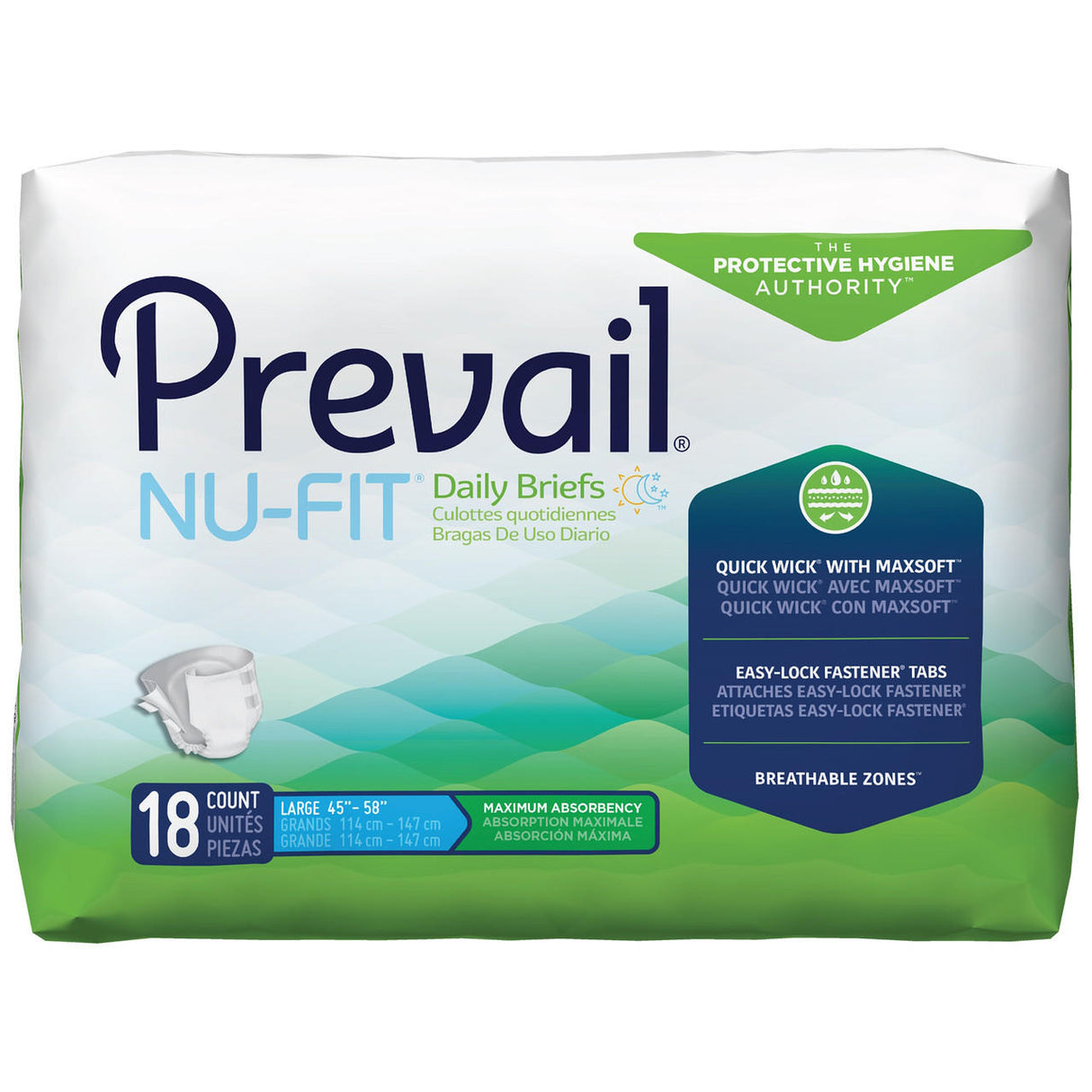 Prevail Nu-Fit Adult Briefs