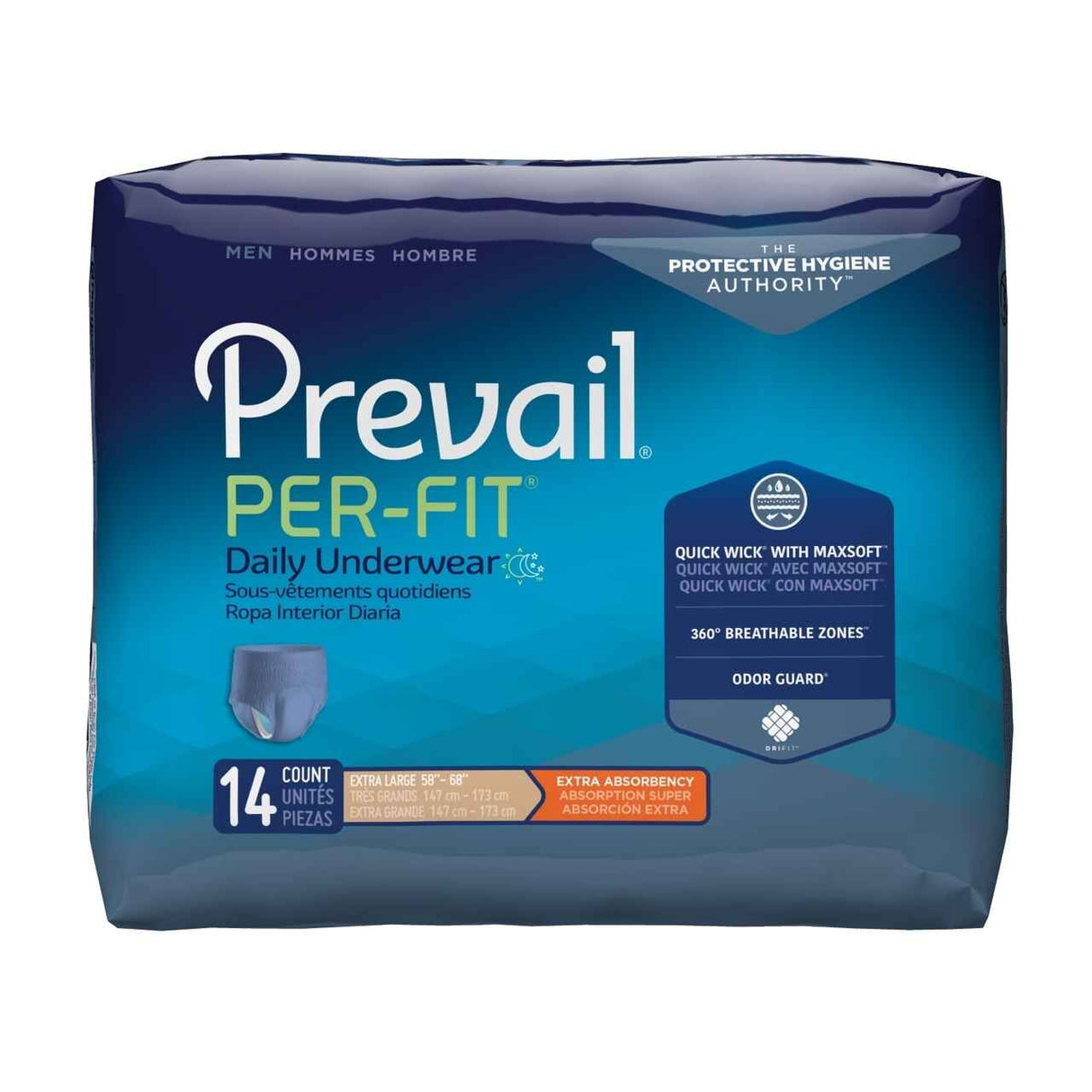 Prevail Per-Fit Men Pull On Absorbent Underwear