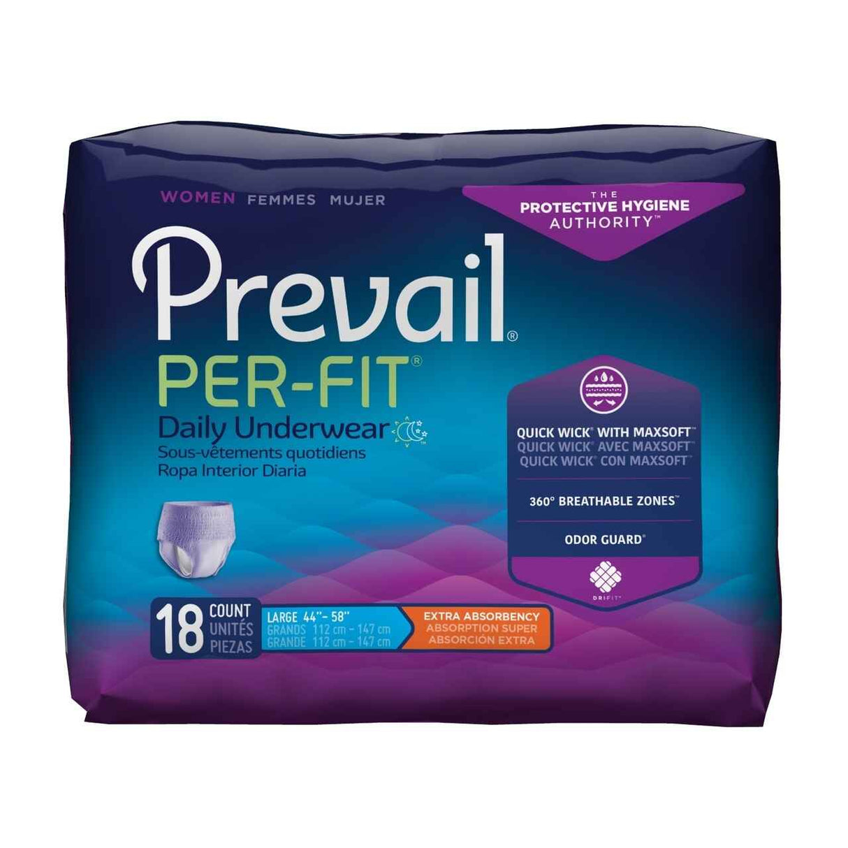 Prevail Per-Fit Women's Pull On Absorbent Underwear