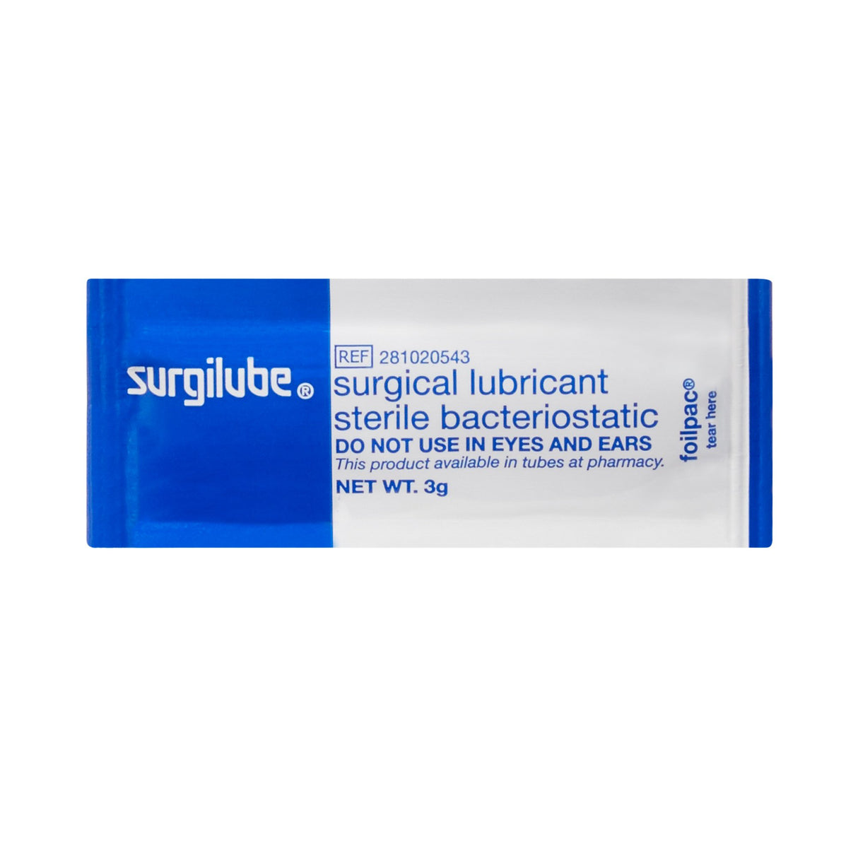 Surgilube Lubricating Jelly, 3 Gram Individual Packets