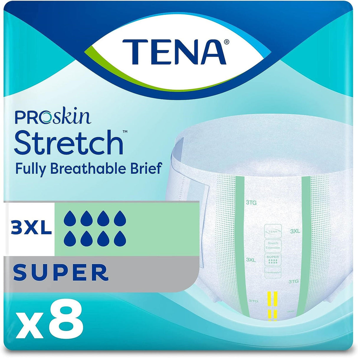 TENA ProSkin Stretch Super 3XL Bariatric Briefs