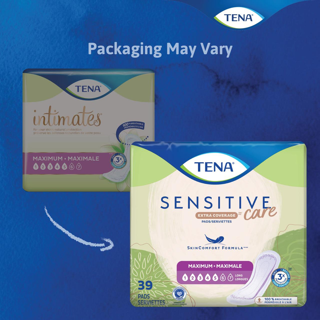 TENA Sensitive Care Extra Coverage Maximum Long Pads